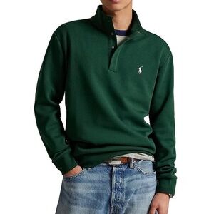 Polo Ralph Lauren Double-Knit Mockneck Pullover, Green,  Men's Size M